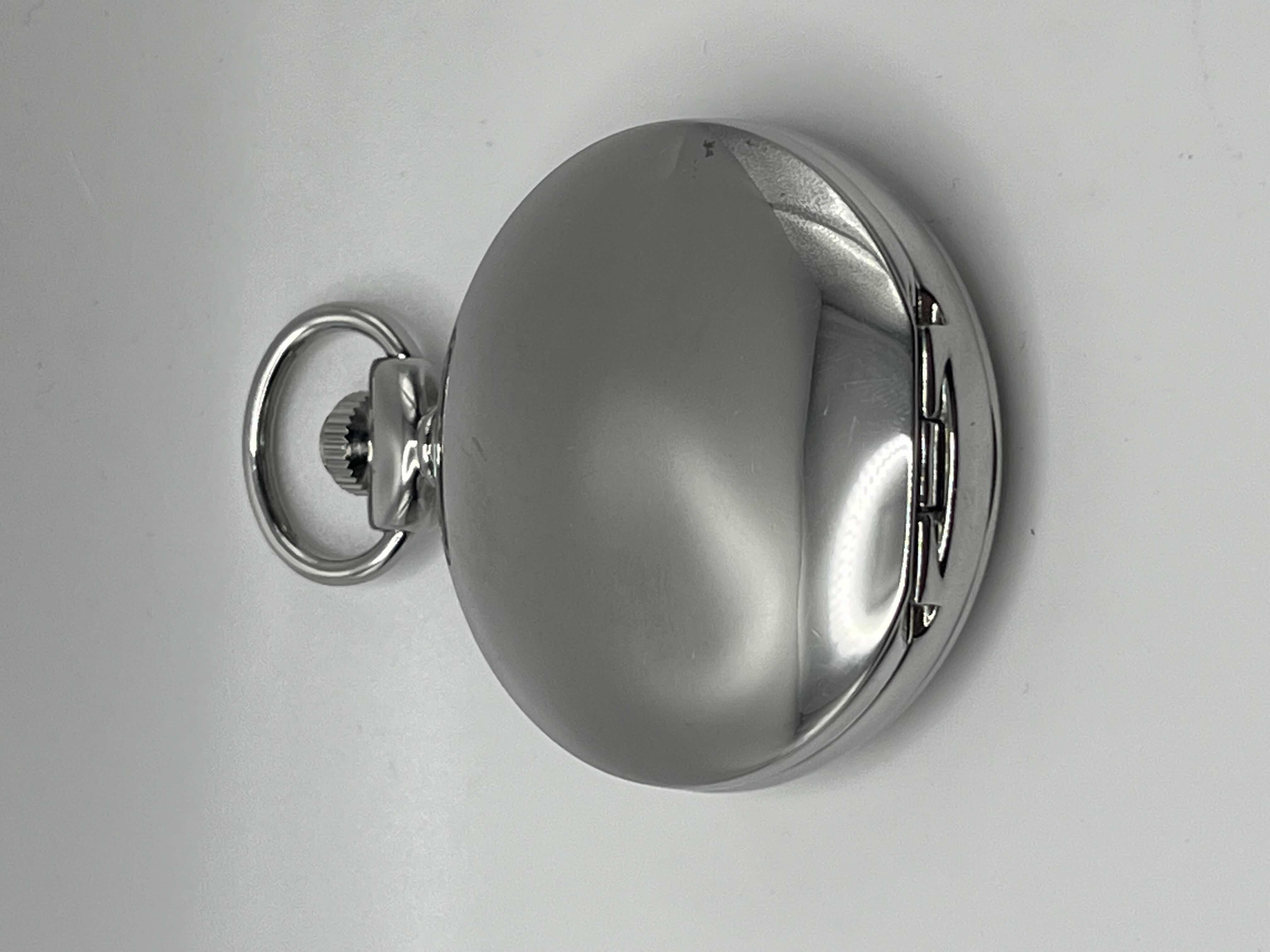 Photo 1 of TIMEX JAPAN MOVT SILVER FINISH POCKET WATCH 1.75” X 2.5”