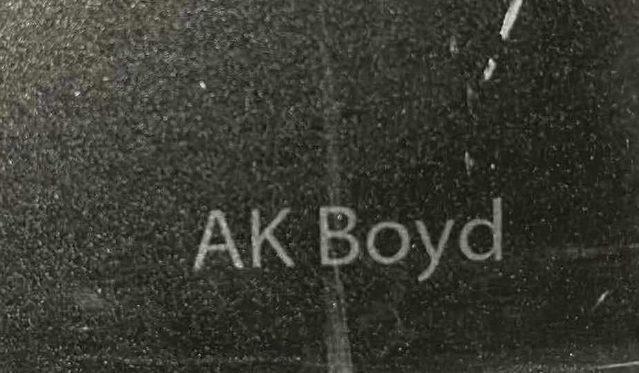 Photo 1 of AK BOYD PHOTO WHITE WALL ALUMINUM SIGN ARTWORK 25” X 25.5”