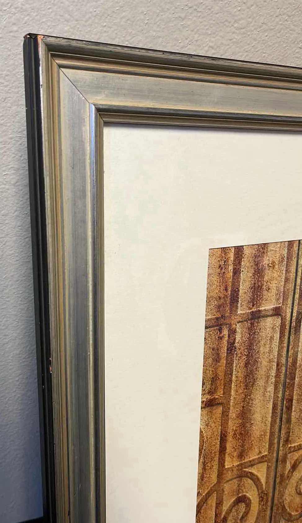 Photo 1 of RUSTY DOOR & GRAPEVINE FRAMED REPRINT ARTWORK BY JOSEP CISQUELLA 48” X 36”