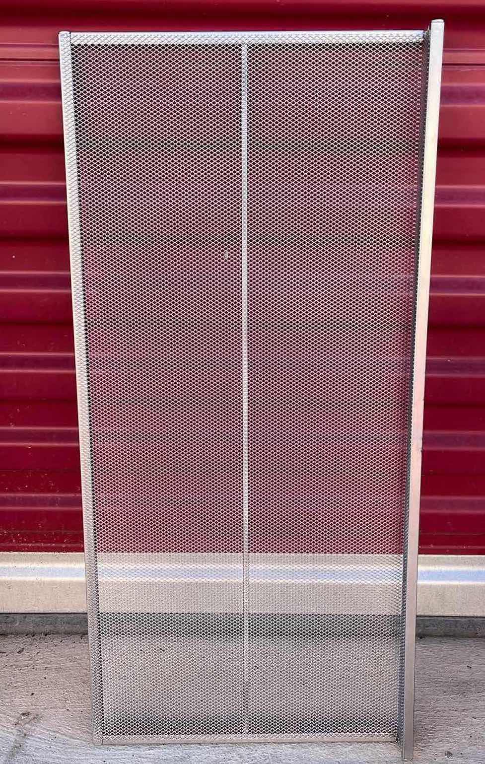 Photo 1 of BRUSHED NICKEL FINISH METAL MESH 2 SHELF RACK W 1 EXTRA SHELF 26.5” X 12” H18”