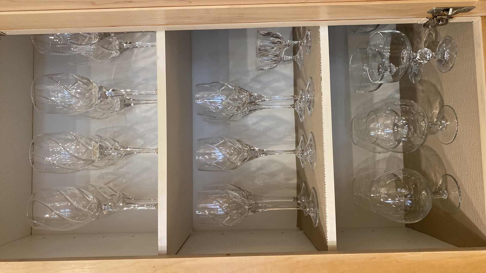 Photo 1 of CONTENTS OF CABINET STEMWARE