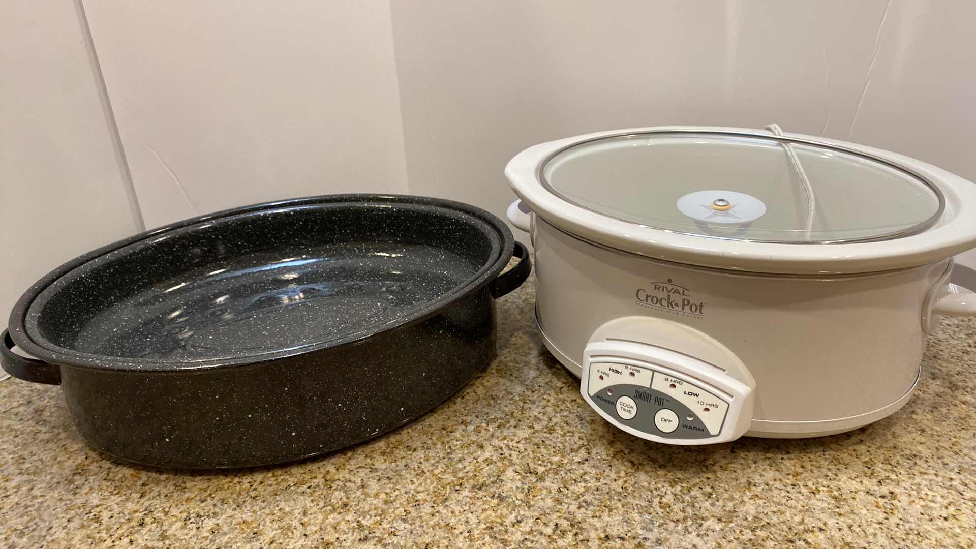 Photo 1 of RIVAL CROCK POT AND ENAMEL ROASTING PAN
