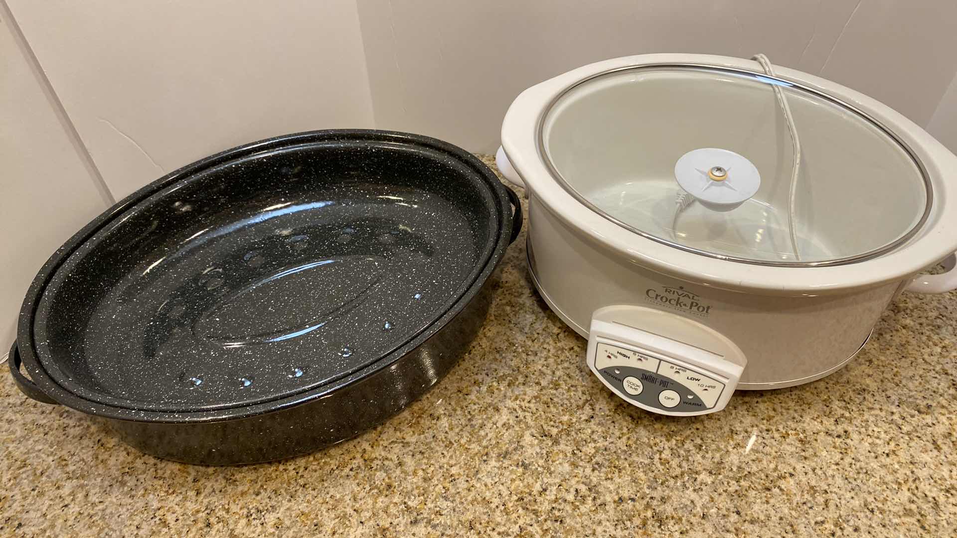 Photo 1 of RIVAL CROCK POT AND ENAMEL ROASTING PAN