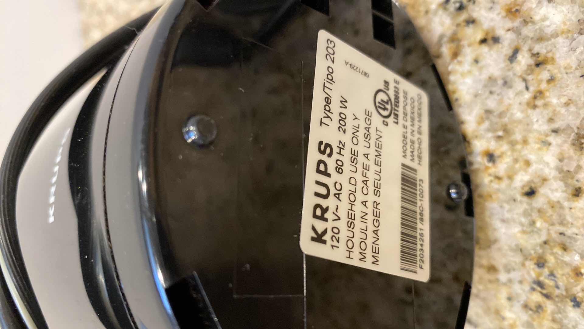 Photo 1 of 3 GLASS SERVING DECOR AND KRUPS GRINDER