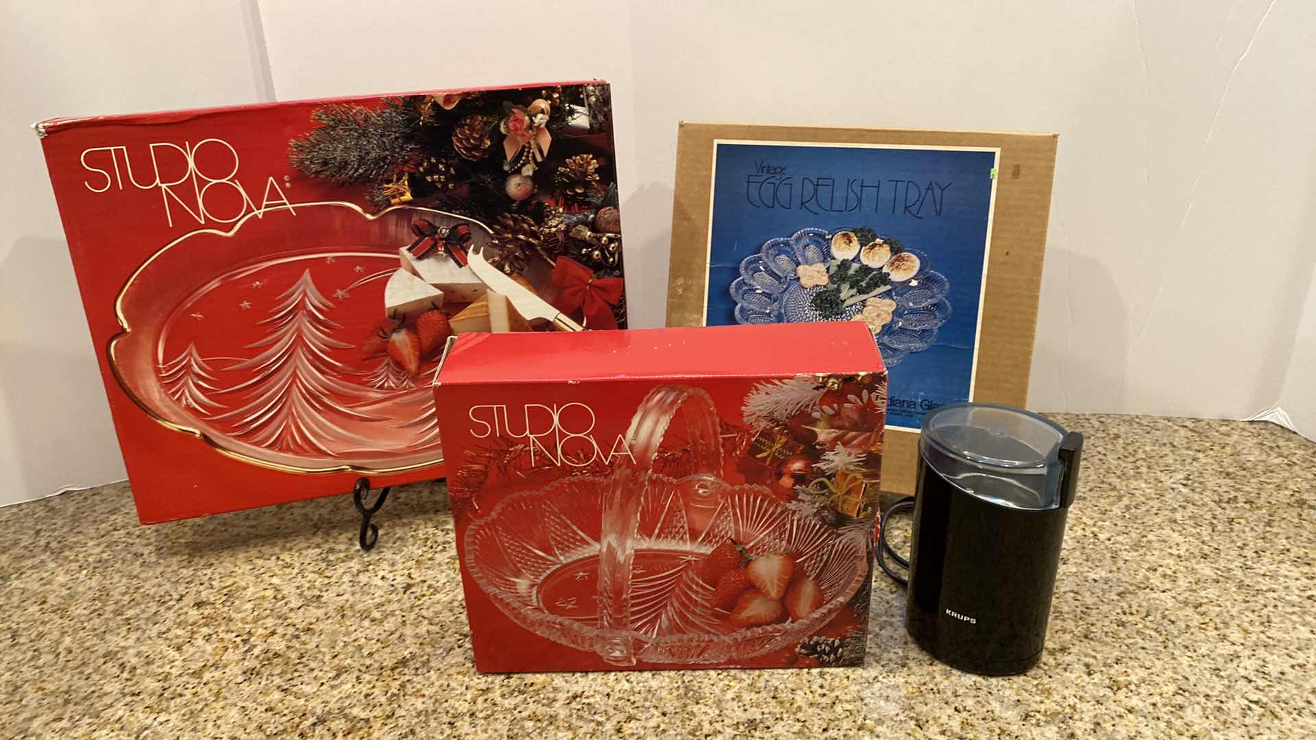 Photo 1 of 3 GLASS SERVING DECOR AND KRUPS GRINDER