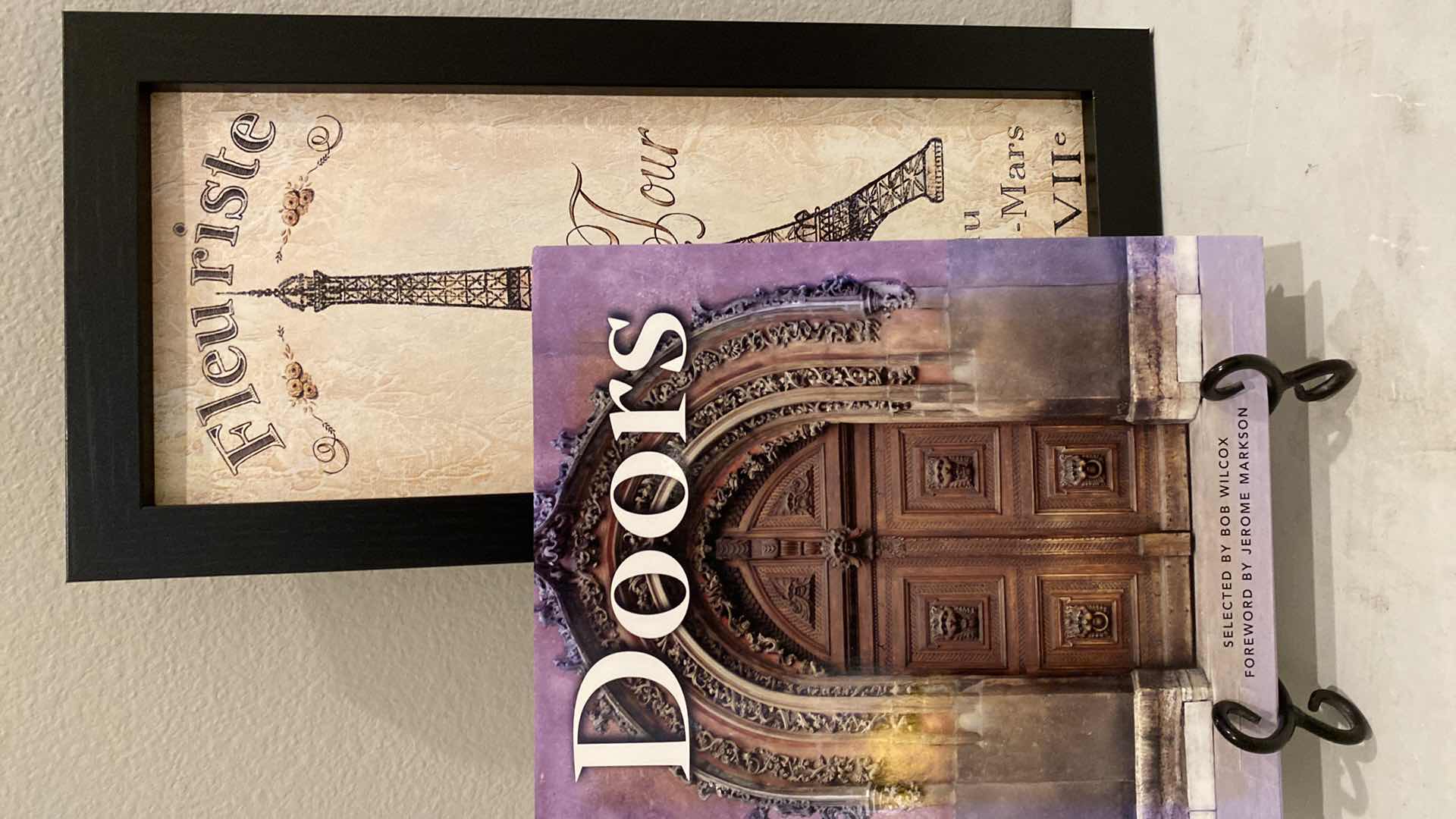 Photo 1 of FRAMED ART EIFFEL TOWER  10” X H20” AND DOORS HARDCOVER BOOK