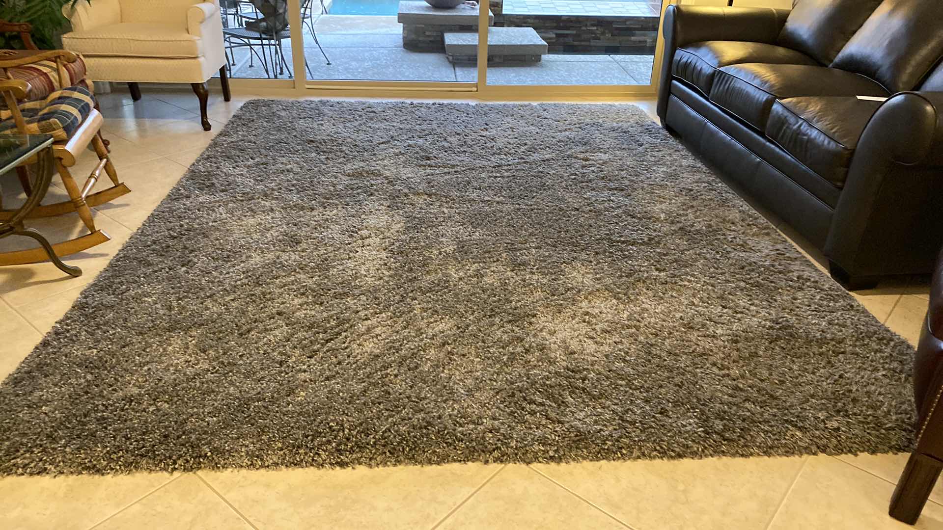 Photo 1 of THOMASVILLE LUXURY GRAY SHAG RUG 7’10” X 10’