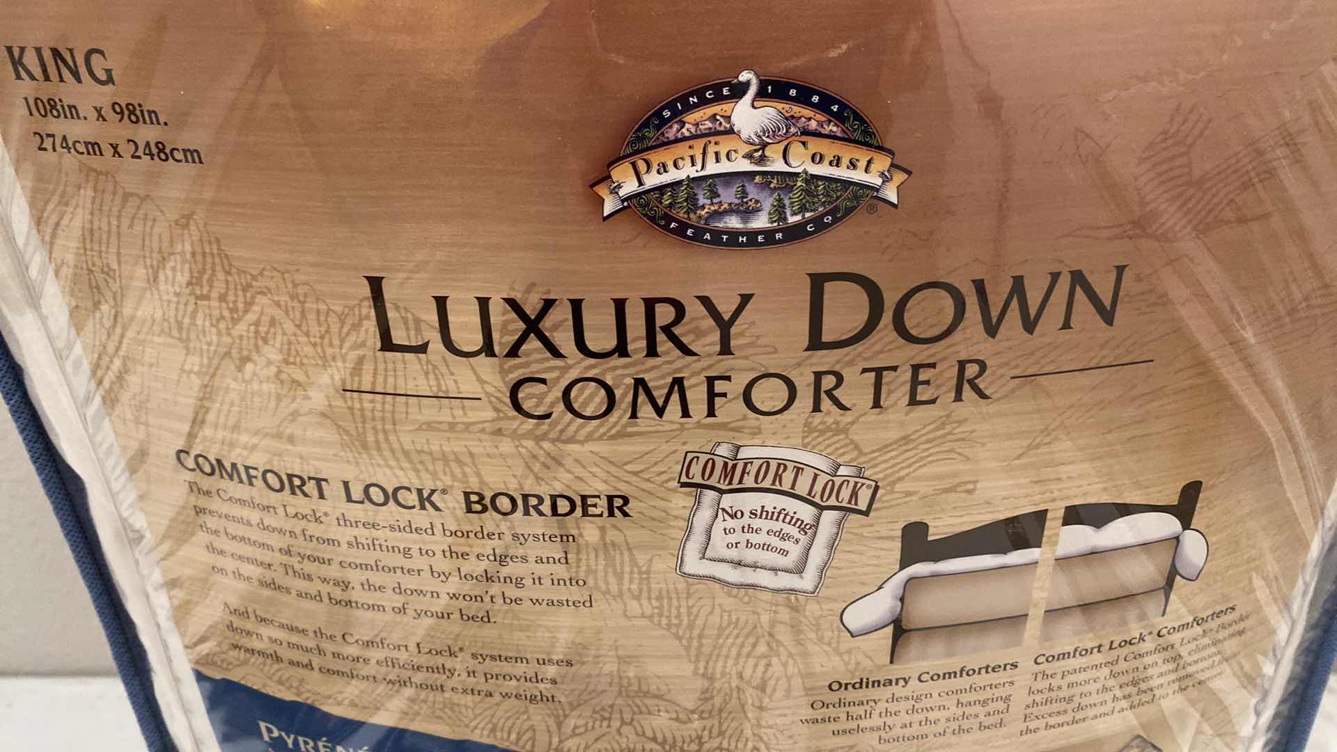 Photo 1 of PACIFIC COAST LUXURY DOWN KING COMFORTER AND DRAPERY HARDWARE