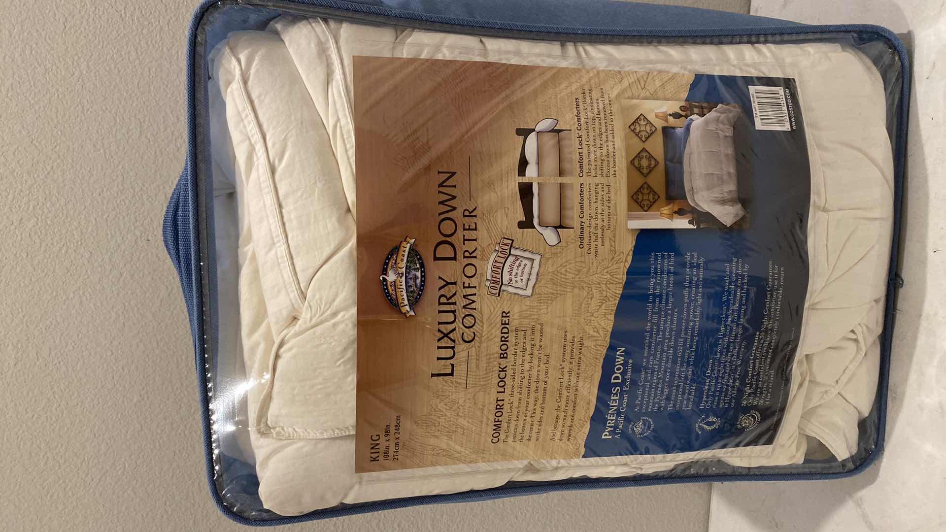 Photo 2 of PACIFIC COAST LUXURY DOWN KING COMFORTER AND DRAPERY HARDWARE