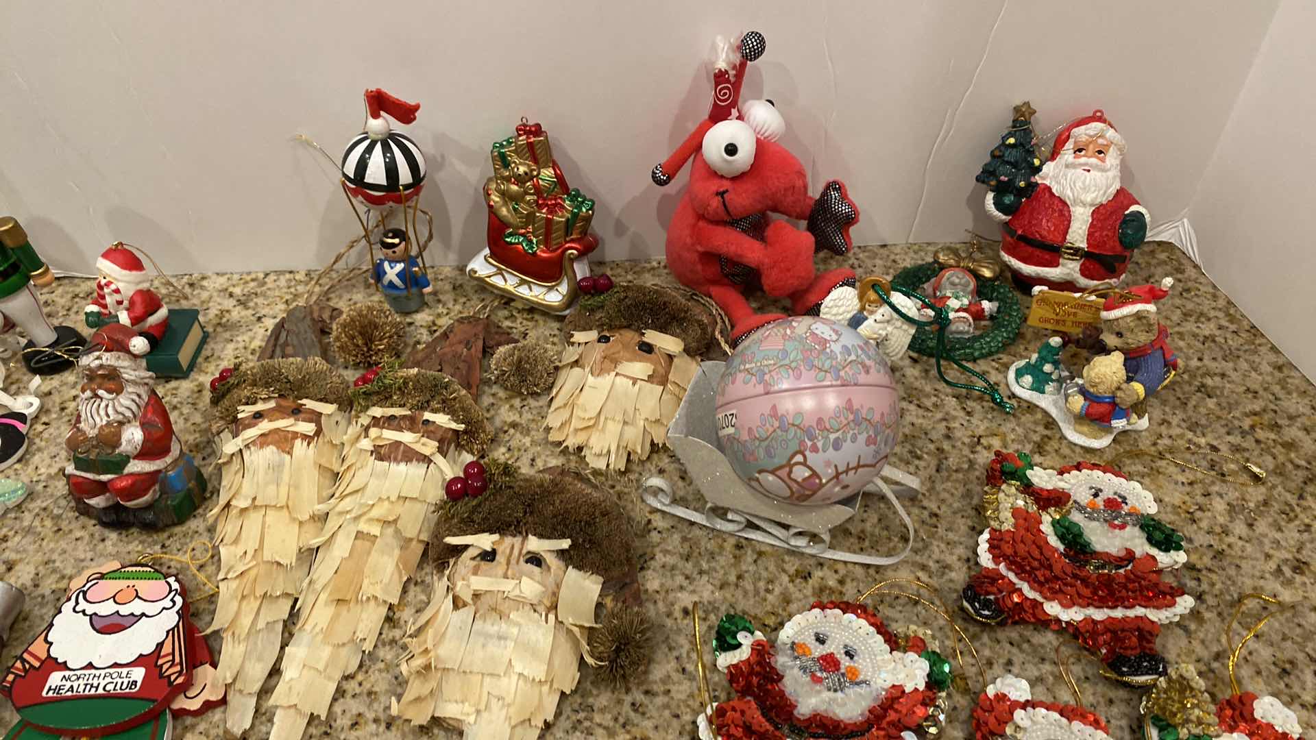 Photo 1 of BOX OF ASSORTED HOLIDAY ORNAMENTS