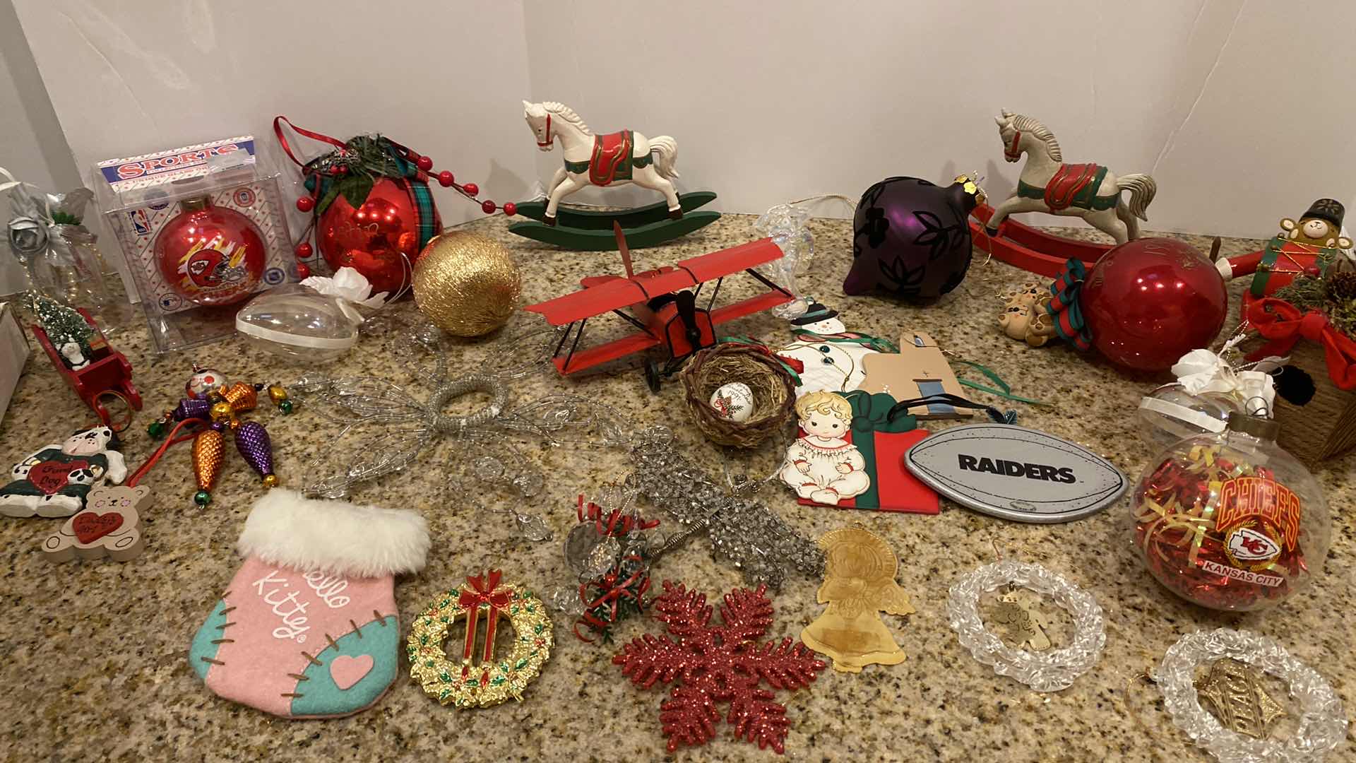 Photo 1 of 2- BOXES CHRISTMAS ORNAMENTS AND BOWS