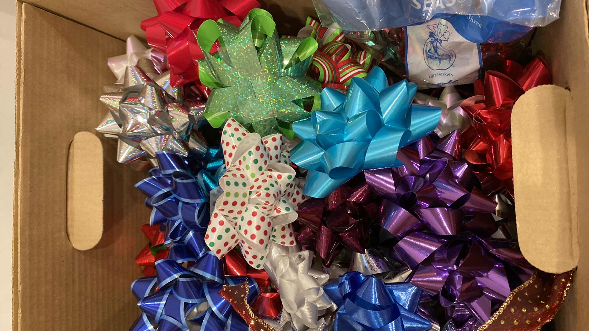 Photo 1 of 2- BOXES CHRISTMAS ORNAMENTS AND BOWS