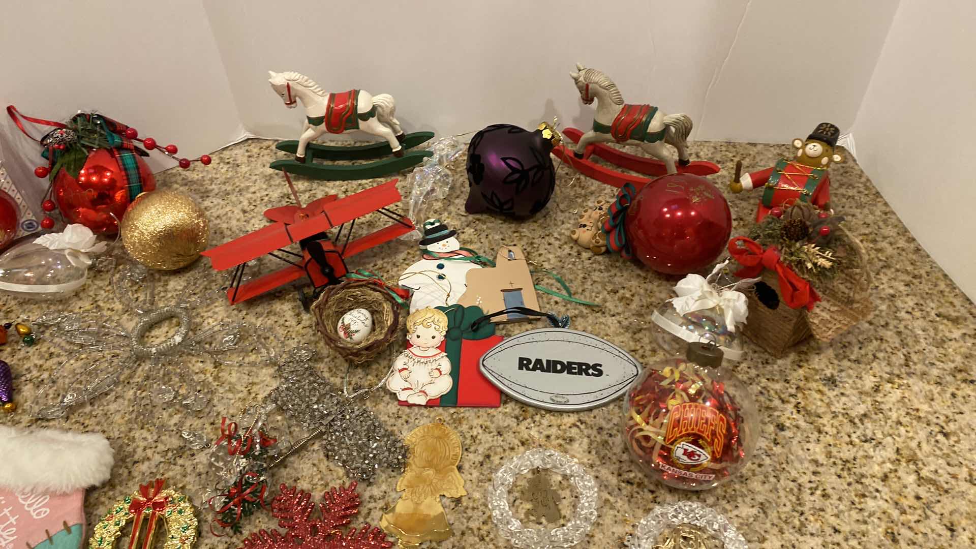 Photo 1 of 2- BOXES CHRISTMAS ORNAMENTS AND BOWS