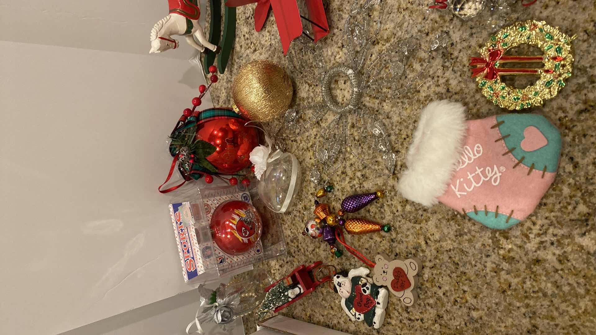 Photo 1 of 2- BOXES CHRISTMAS ORNAMENTS AND BOWS