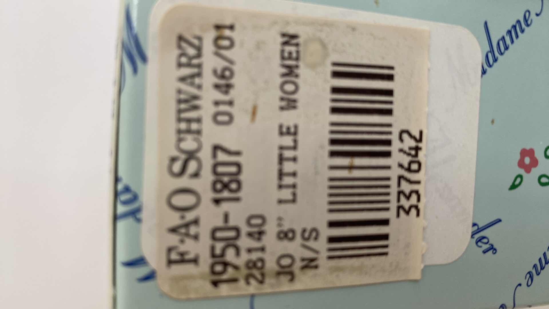 Photo 1 of MADAME ALEXANDER COLLECTIBLE LITTLE WOMEN JO 28140 H8” FROM FAO SCHWARZ WITH BOX