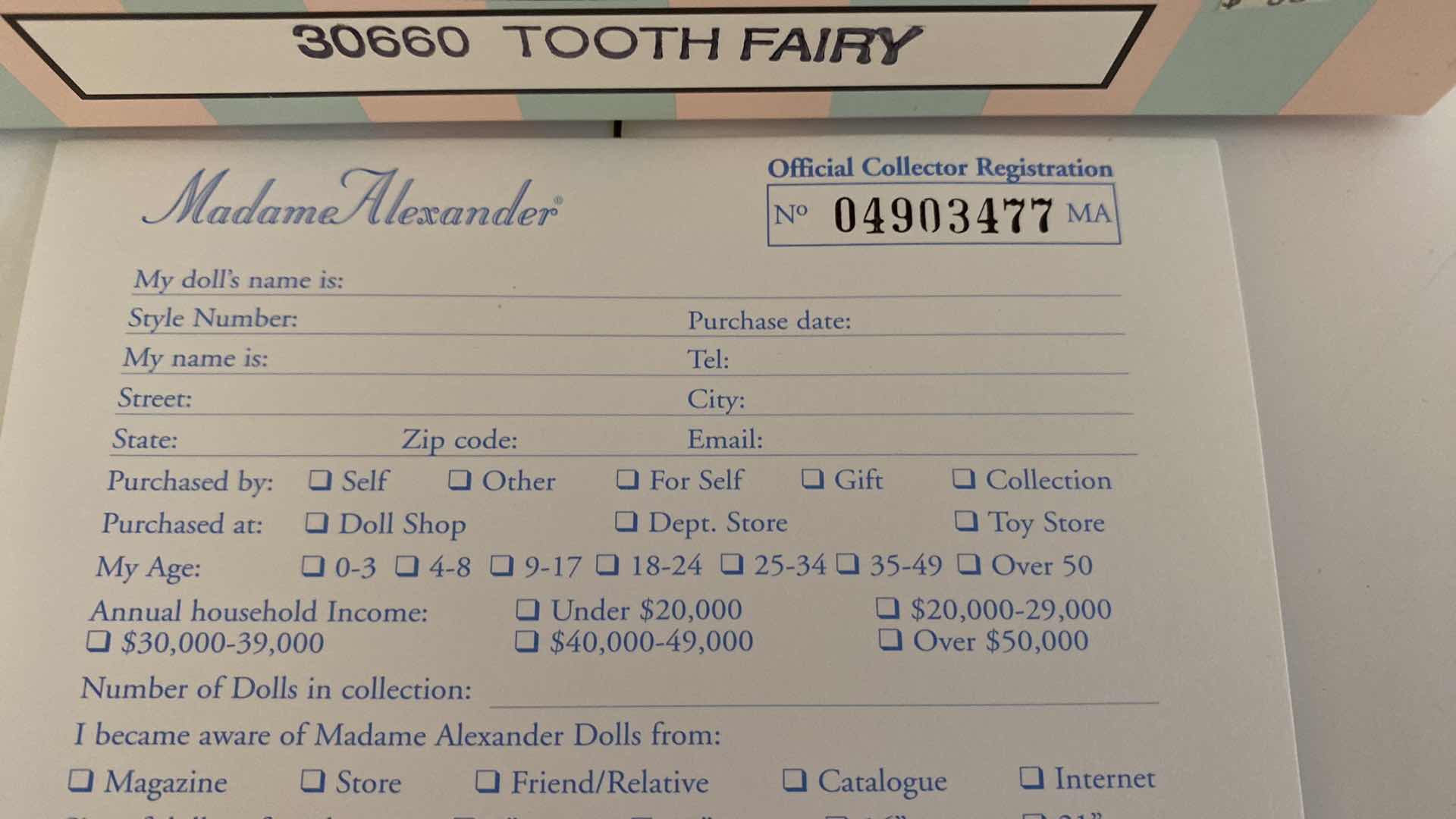 Photo 1 of MADAME ALEXANDER TOOTH FAIRY 30600 COLLECTIBLE H8” WITH BOX