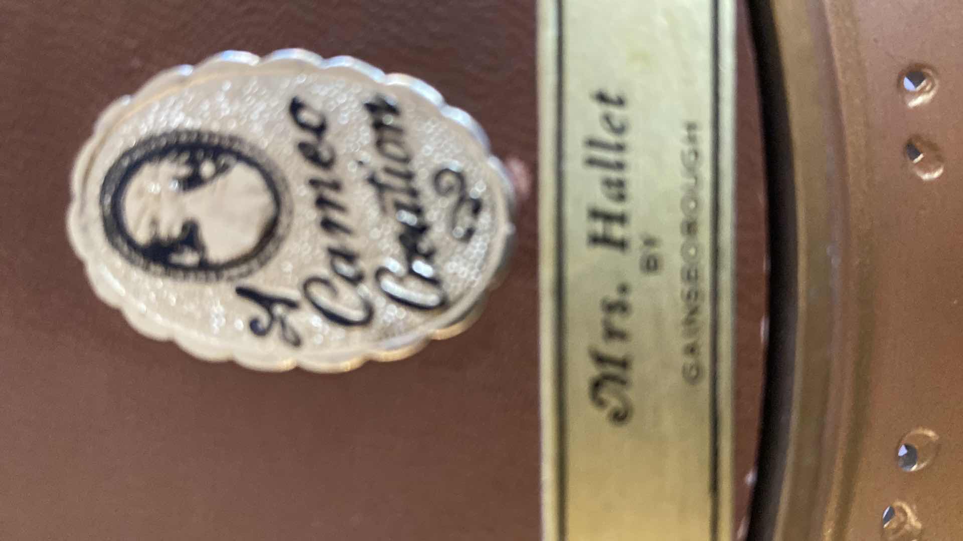 Photo 1 of PAIR OF ANTIQUE RESIN REPOUSSE PLATES BY GAINSBOROUGH  AND MIGNARD 14”