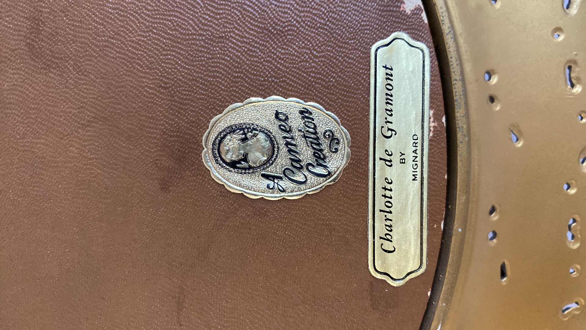 Photo 1 of PAIR OF ANTIQUE RESIN REPOUSSE PLATES BY GAINSBOROUGH  AND MIGNARD 14”