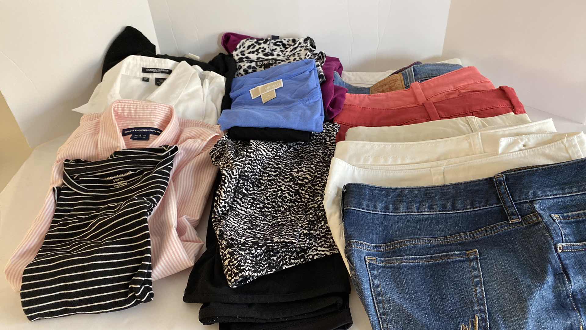 Photo 1 of LADIES SIZE 4 CAPRIS, SHORTS, TEES AND SHIRTS