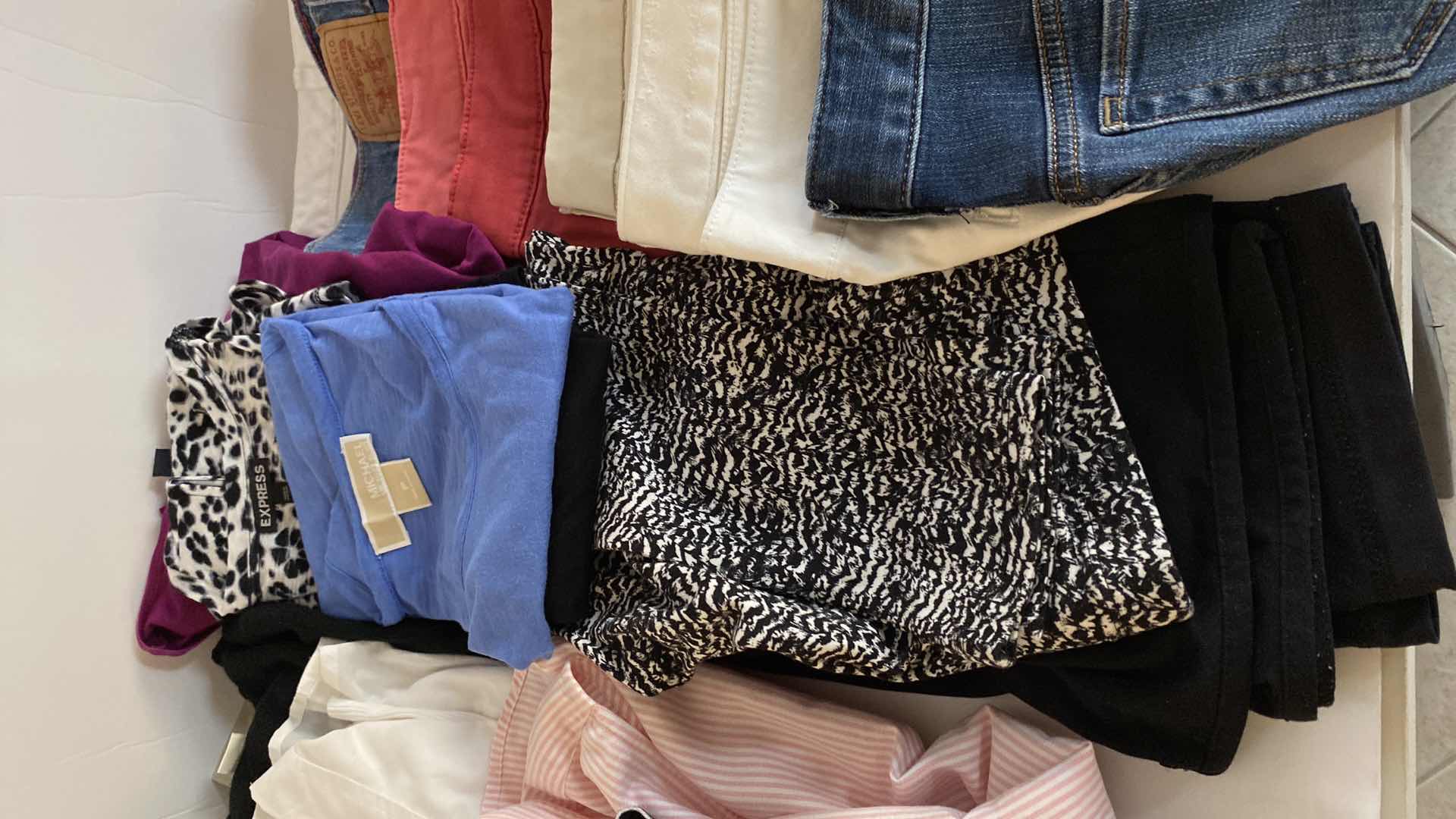 Photo 1 of LADIES SIZE 4 CAPRIS, SHORTS, TEES AND SHIRTS