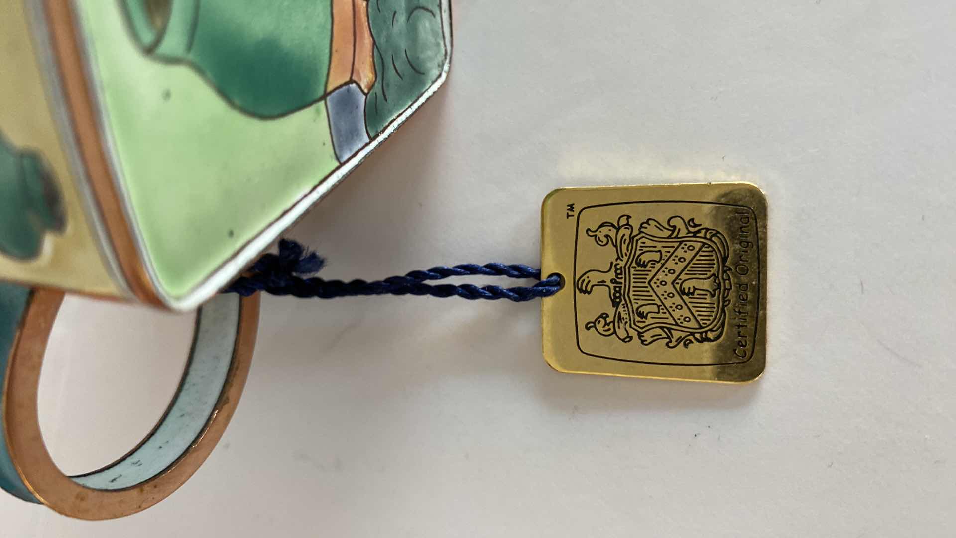 Photo 1 of CHARLOTTE di VITA VINTAGE MINI TEAPOT CLOISONNÉ ENAMELED MINATURE