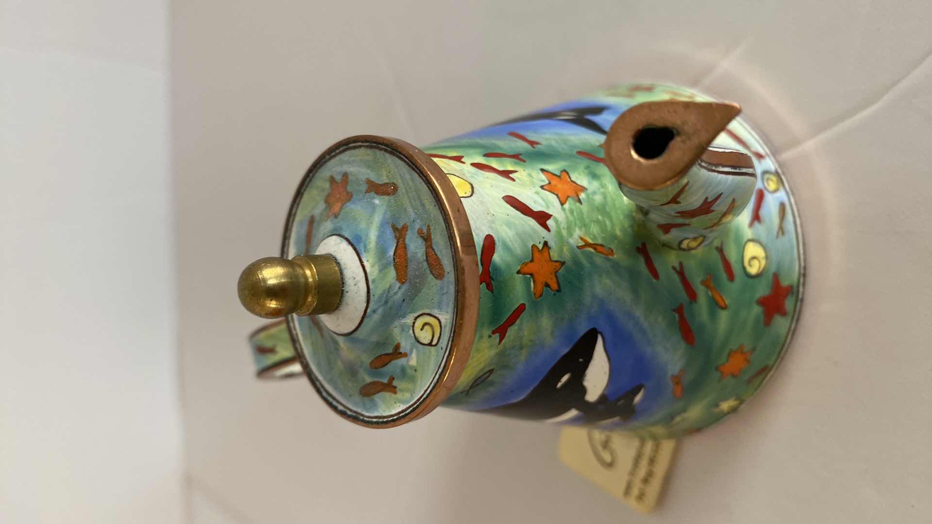 Photo 4 of CHARLOTTE di VITA VINTAGE MINI TEAPOT CLOISONNÉ ENAMELED MINATURE NO BOX