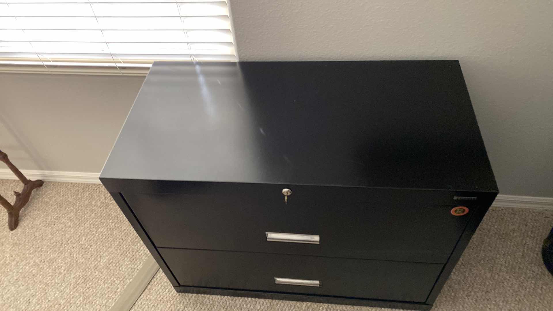 Photo 1 of 2 DRAWER METAL LATERAL FILE WITH KEY 36” X 18” H28.5”