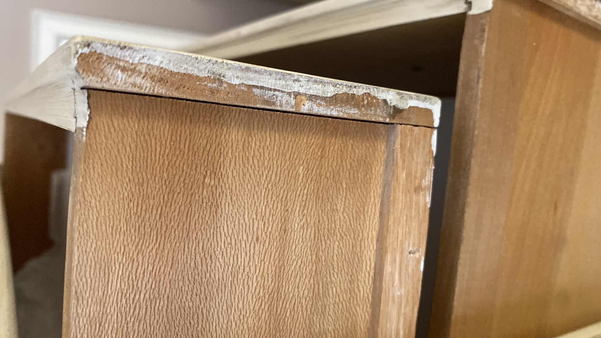 Photo 1 of VINTAGE 4 DRAWER CHEST WITH GLASS TOP 34" X 19" H48"