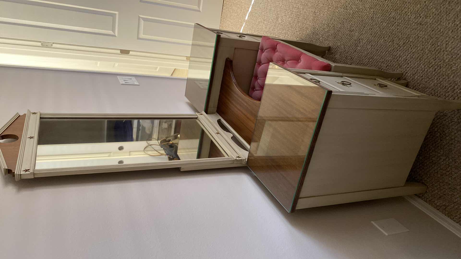 Photo 1 of VINTAGE VANITY WITH BENCH AND MIRROR 48” X 18.5” H30