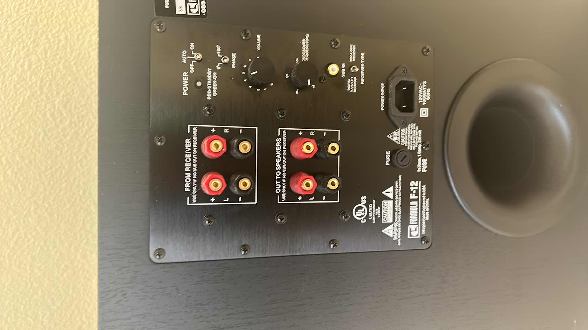 Photo 1 of FORMULA MODEL F12 DYNAMIC PEAK OUTPUT SPEAKER