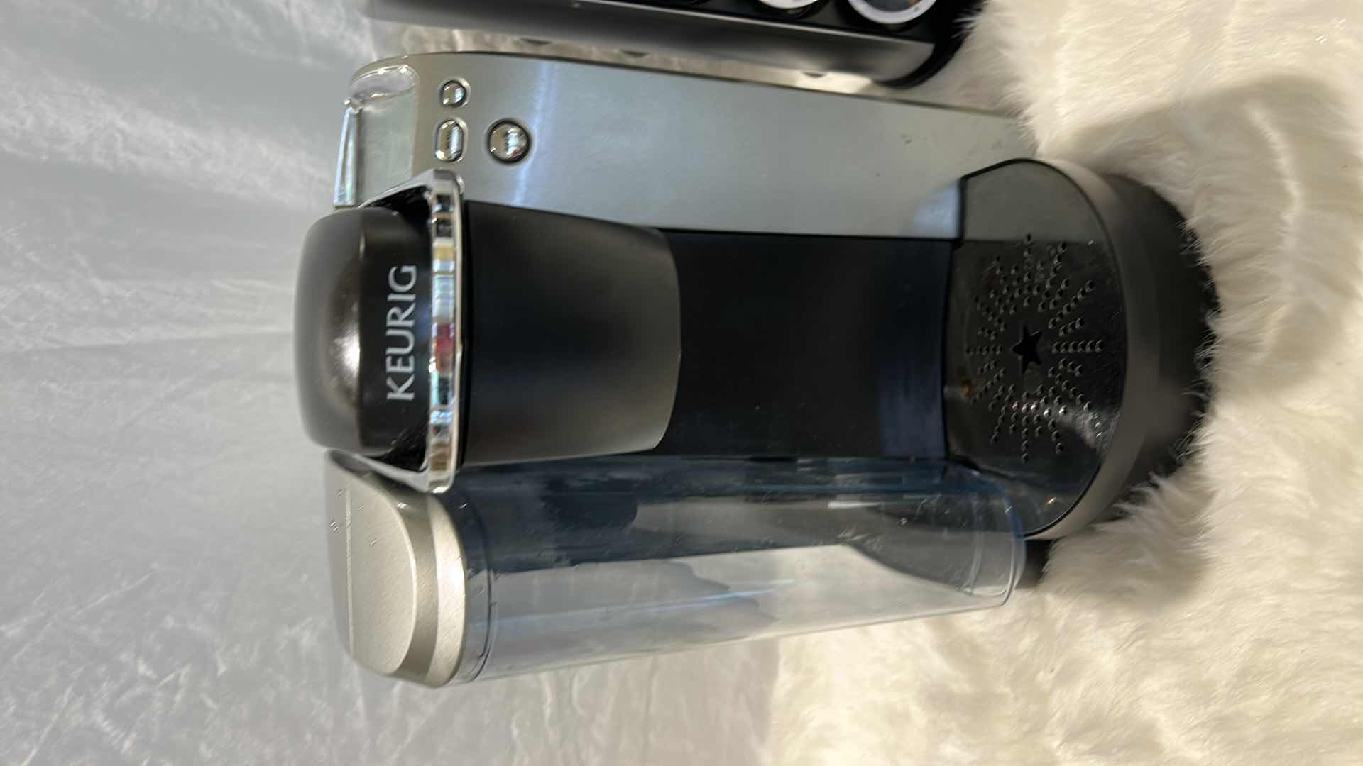 Photo 1 of KEURIG COFFEE MAKER AND POD HOLDER WITH PEETS COFFEE