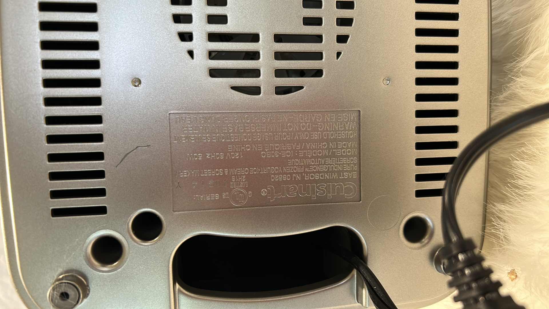 Photo 1 of CUISINART 2 QT FROZEN YOGURT - SORBET & ICE CREAM MAKER AND 2 GLASS CANISTERS