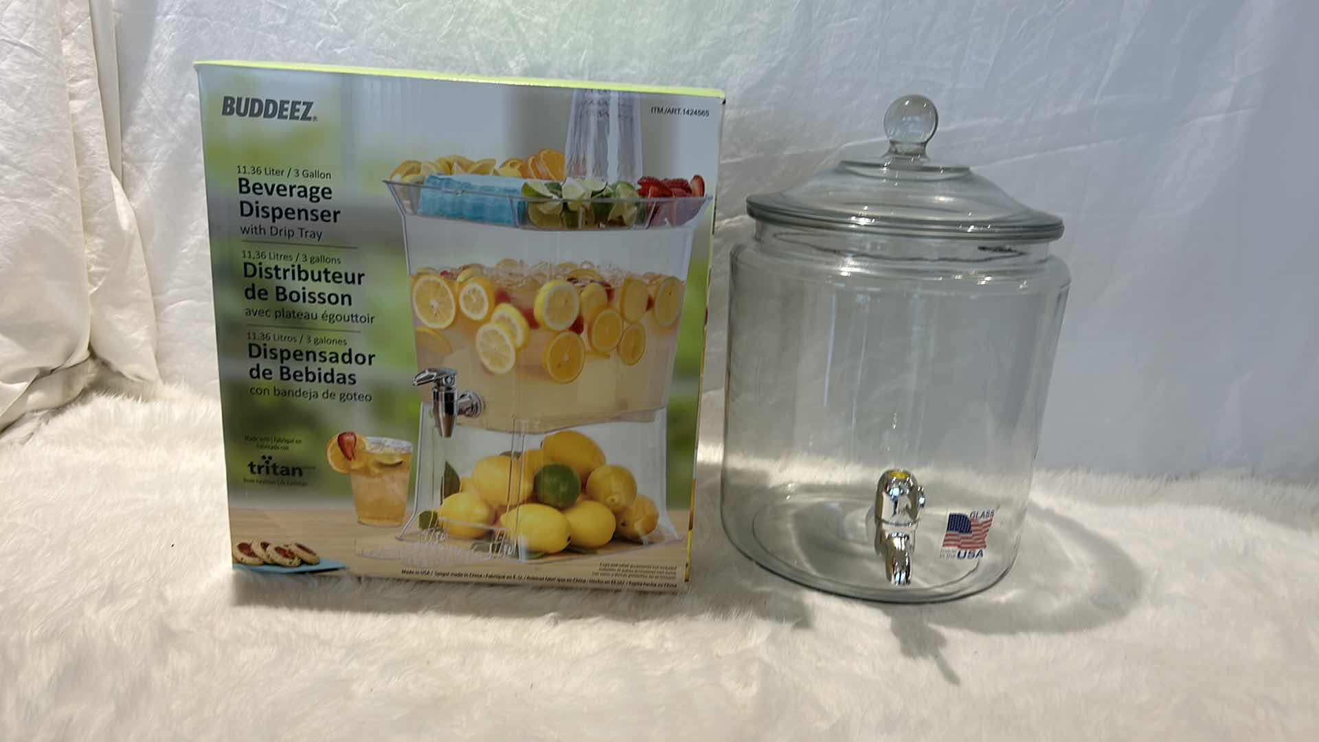 Photo 1 of 2 BEVERAGE DISPENSERS (1 NEW IN BOX)