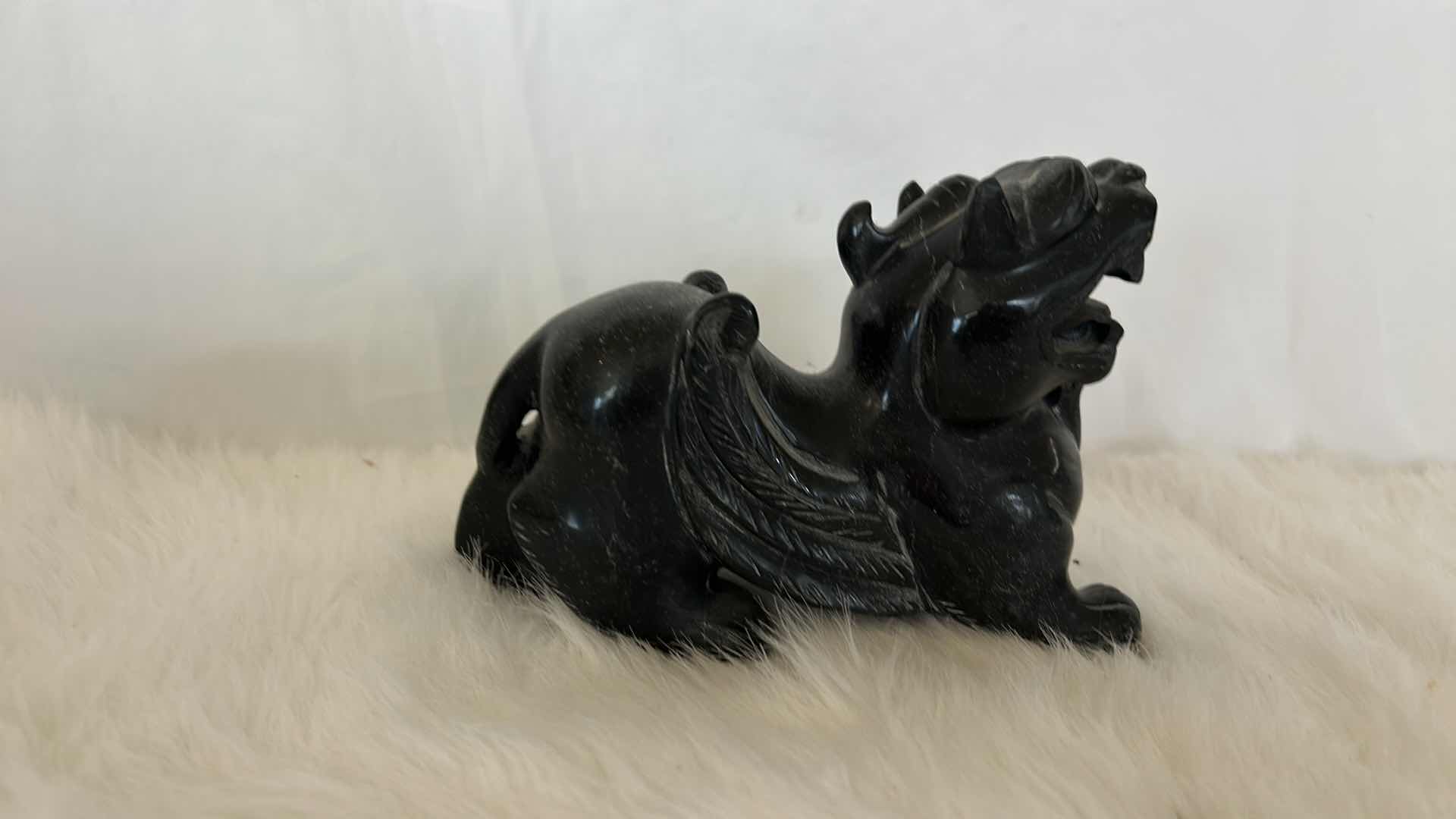 Photo 7 of PORCELAIN BUDDHA AND FOO DOG BOTH STAMPED TALLEST H11”