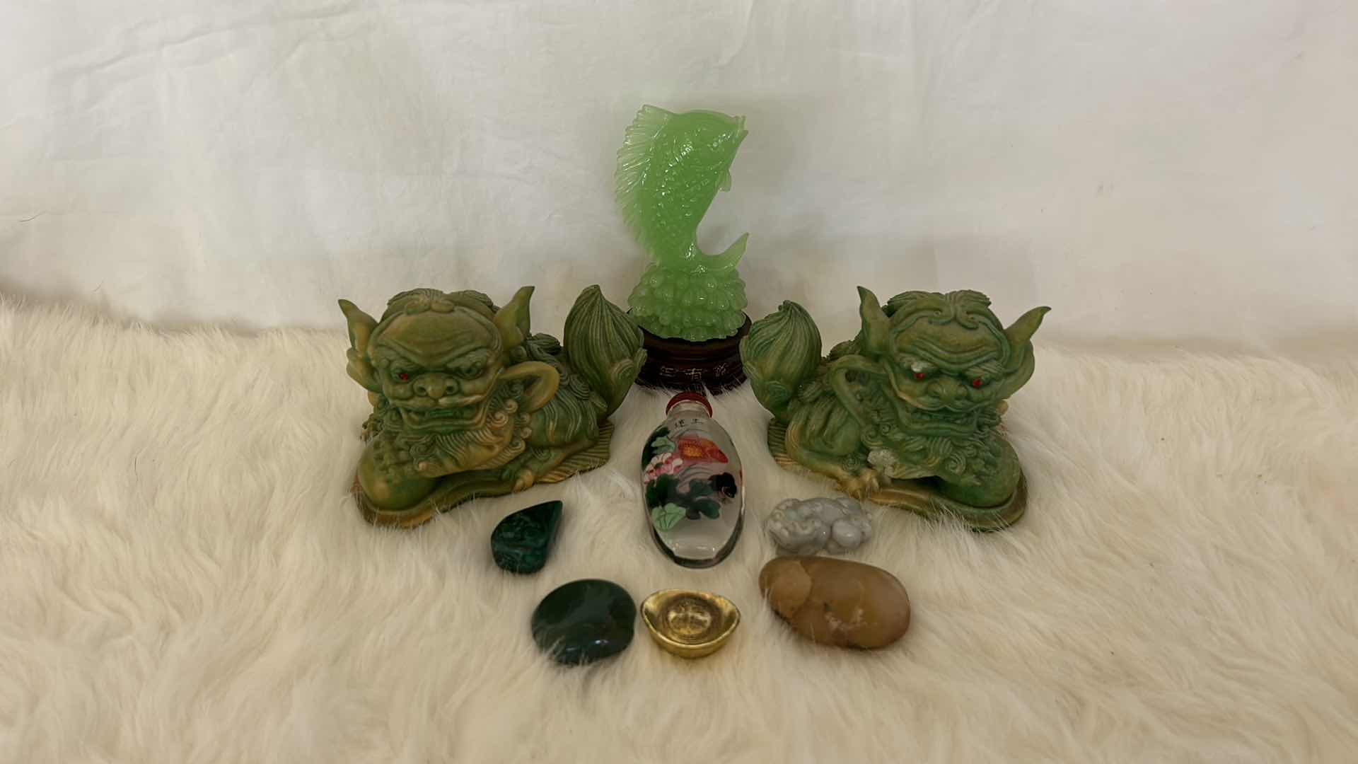 Photo 6 of ASIAN ASSORTMENT FOO DOGS 4" X 3", RESIN FISH SCULPTURE AND MORE