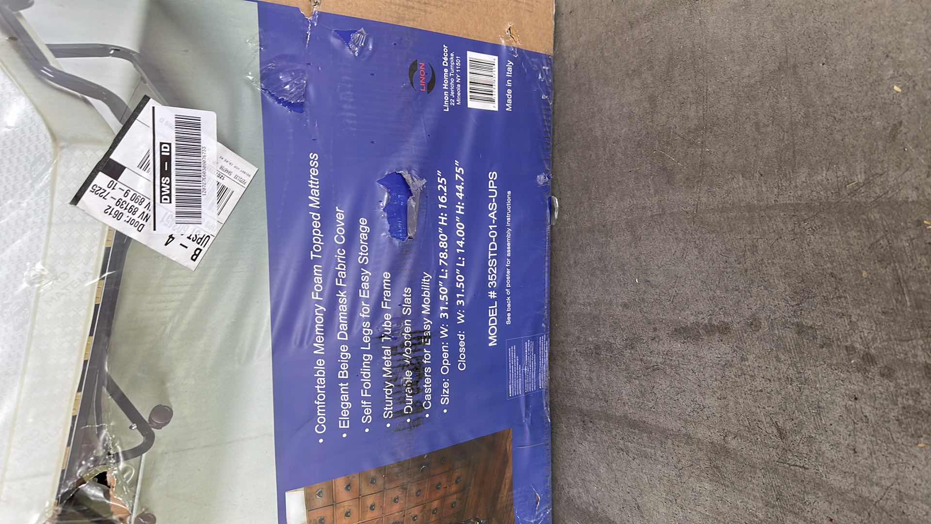 Photo 1 of LUXOR FOLDING BED,NIB