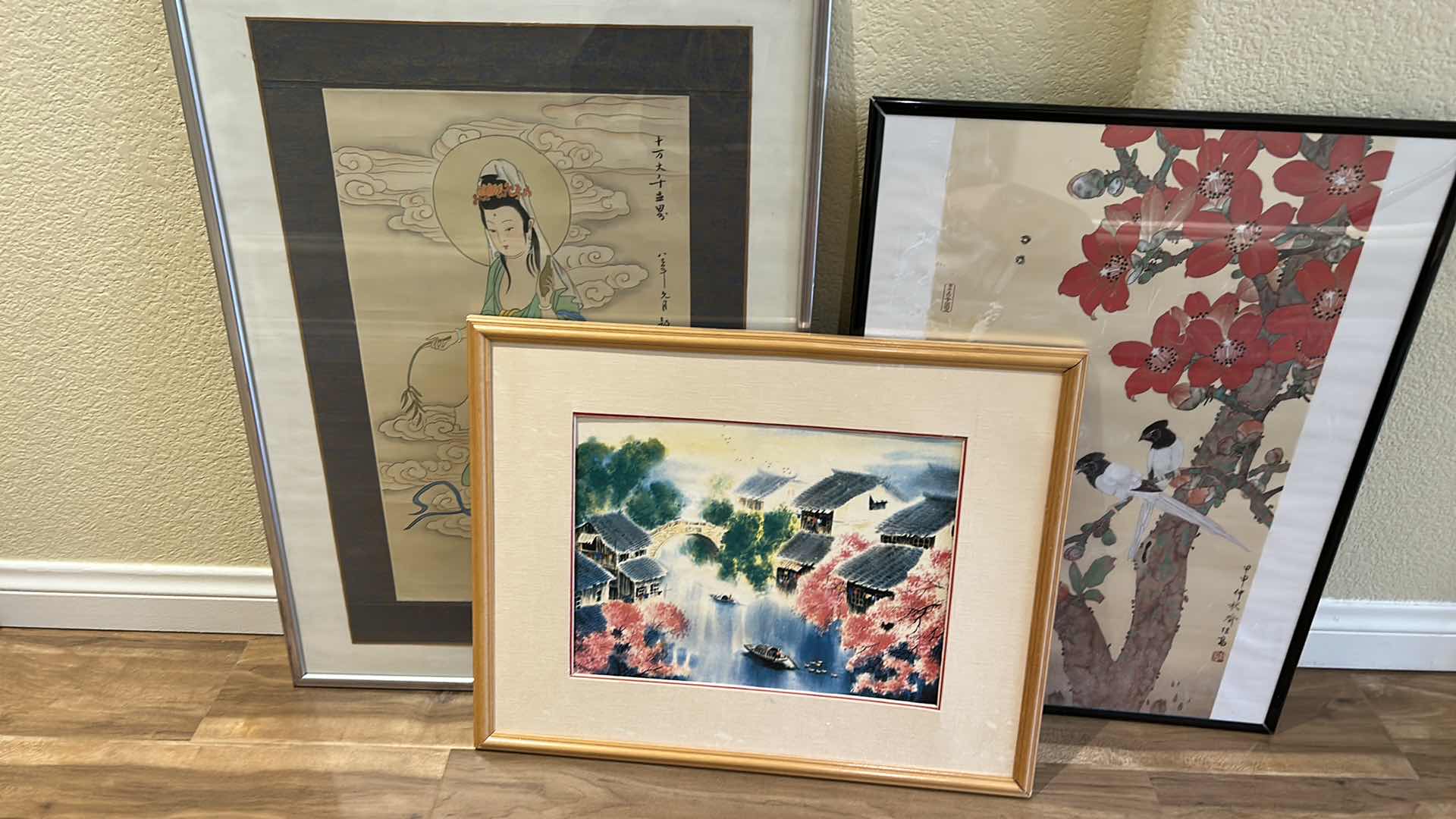 Photo 1 of 3 PIECES WALL DECOR - ASIAN INSPIRED ARTWORK FRAMED (LARGEST 20 1/2“ x 28“)