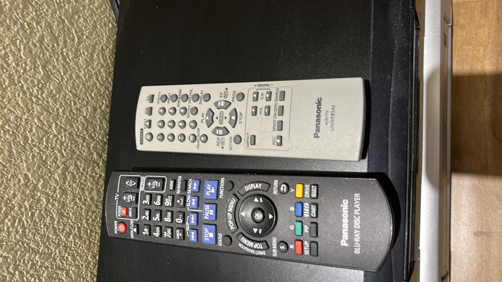 Photo 1 of 2 PANASONIC ELECTRONICS - BLU-RAY DISC PLAYER & VHS PLAYER W REMOTES