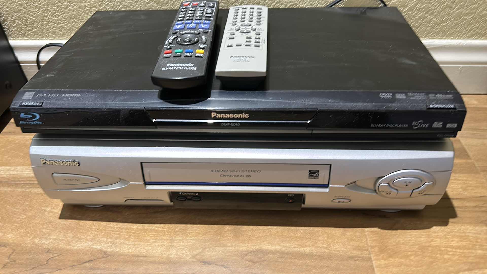Photo 1 of 2 PANASONIC ELECTRONICS - BLU-RAY DISC PLAYER & VHS PLAYER W REMOTES