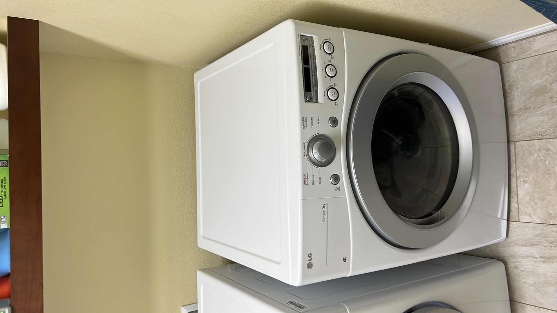 Photo 1 of WHITE LG FRONT LOAD DRYER (LIKE NEW) MODEL #DLG3051W