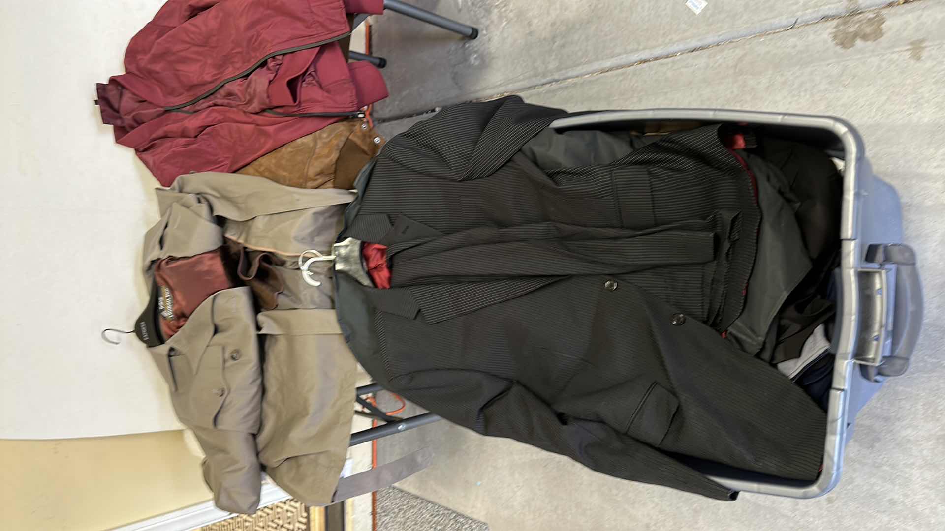 Photo 1 of CONTAINER OF MENS CLOTHING AND JACKETS ,MEDIUM AND LARGE