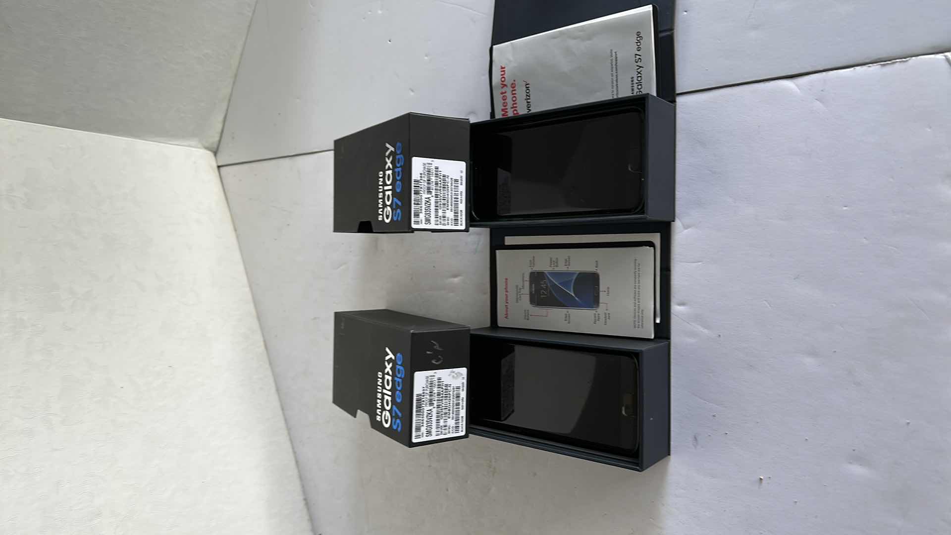 Photo 1 of TWO SAMSUNG GALAXY S7 EDGE PHONES FUNCTIONING NOT KNOWN