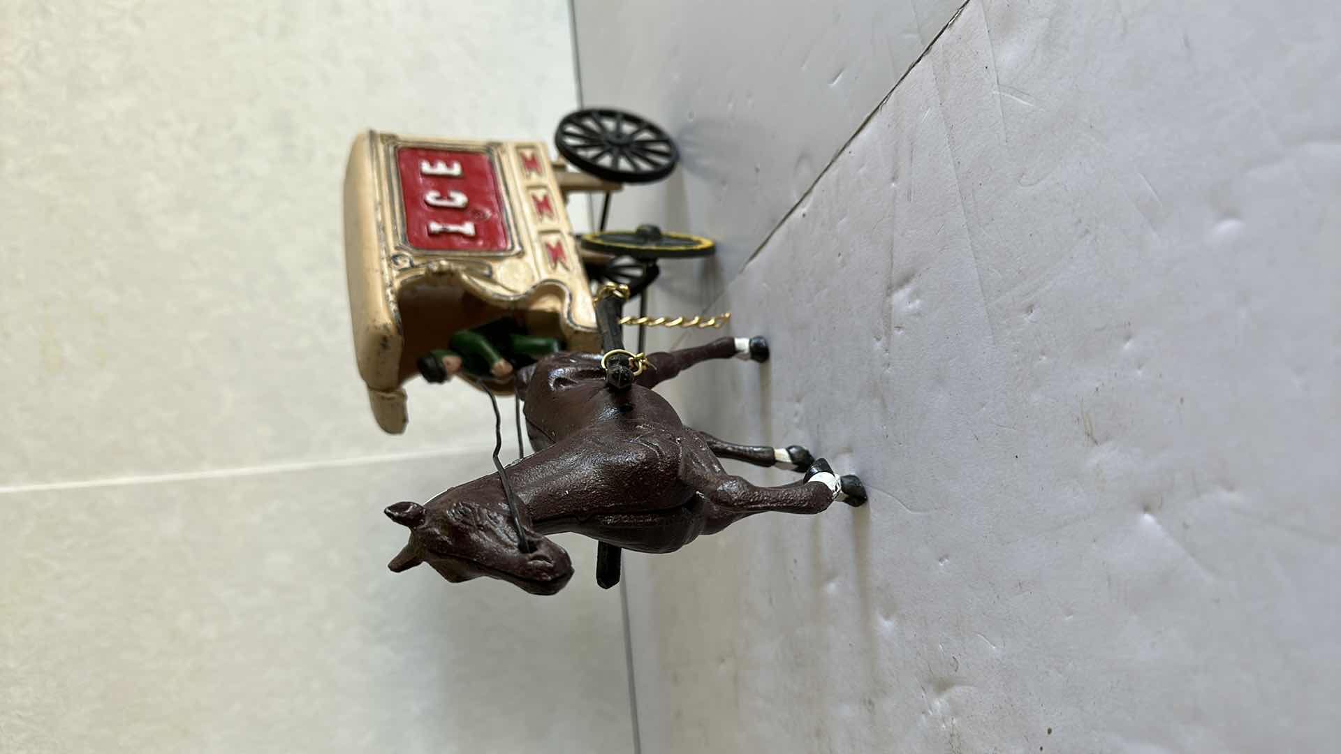 Photo 1 of CAST IRON HORSE AND ICE DELIVERY WAGON