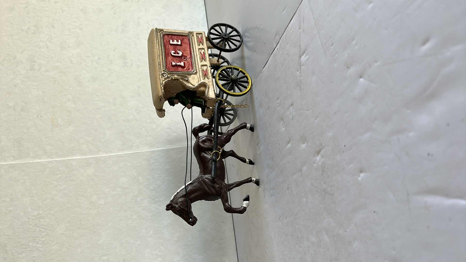 Photo 1 of CAST IRON HORSE AND ICE DELIVERY WAGON