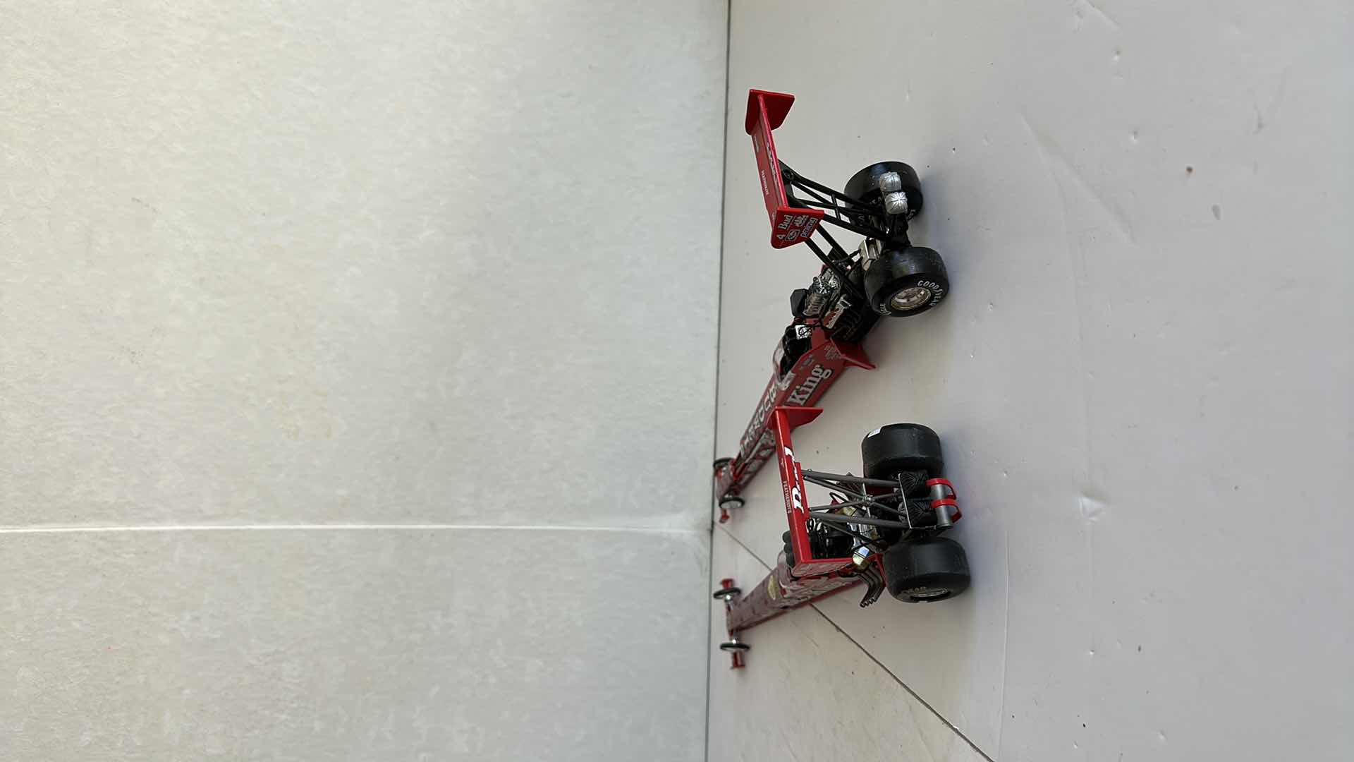 Photo 1 of TWO BUDWEISER DRAGSTER MODELS 16”