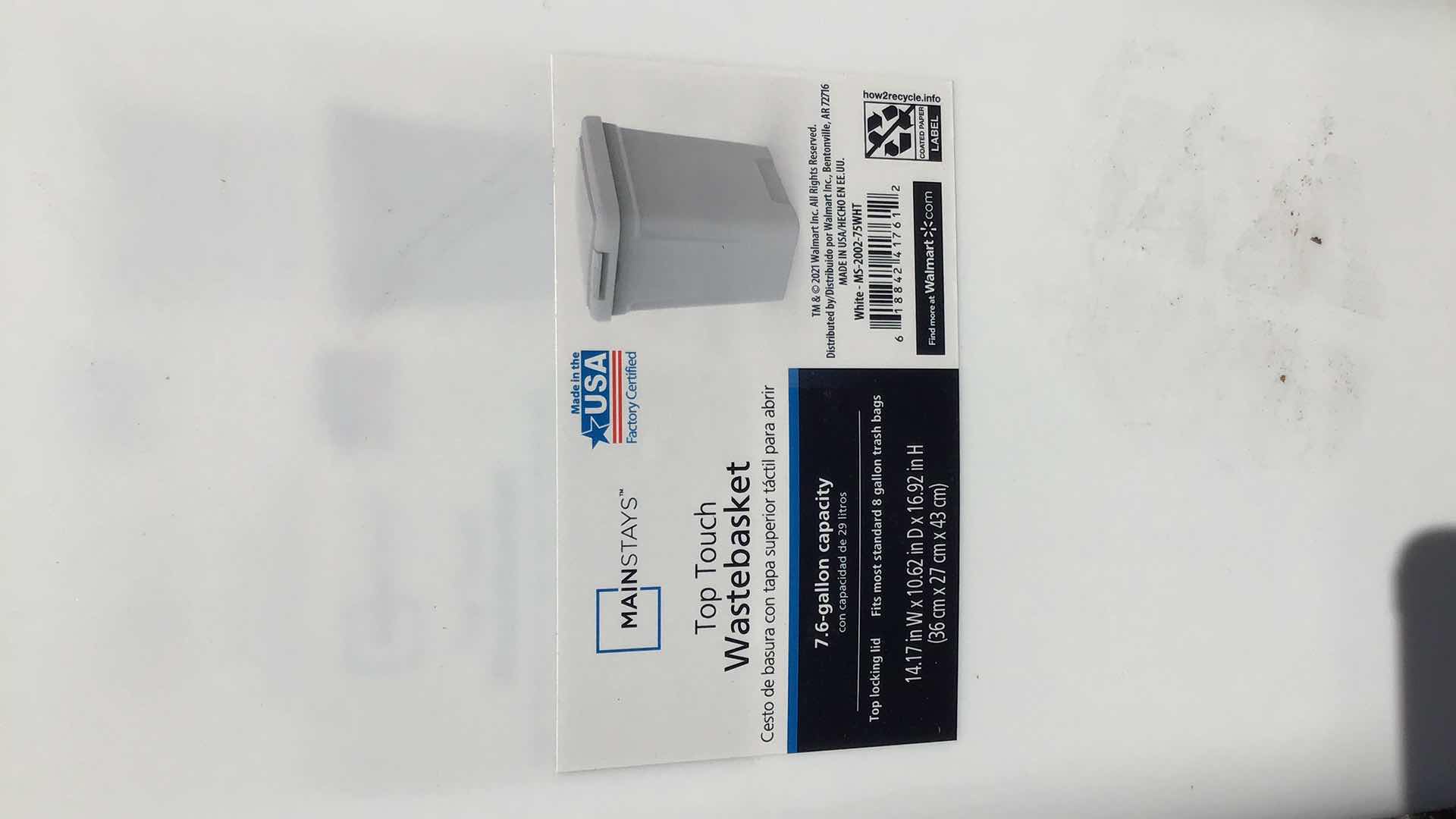 Photo 1 of 5 STERILITE 7GAL TRASH BINS & 3 MAINSTAYS 7GAL TRASH BINS