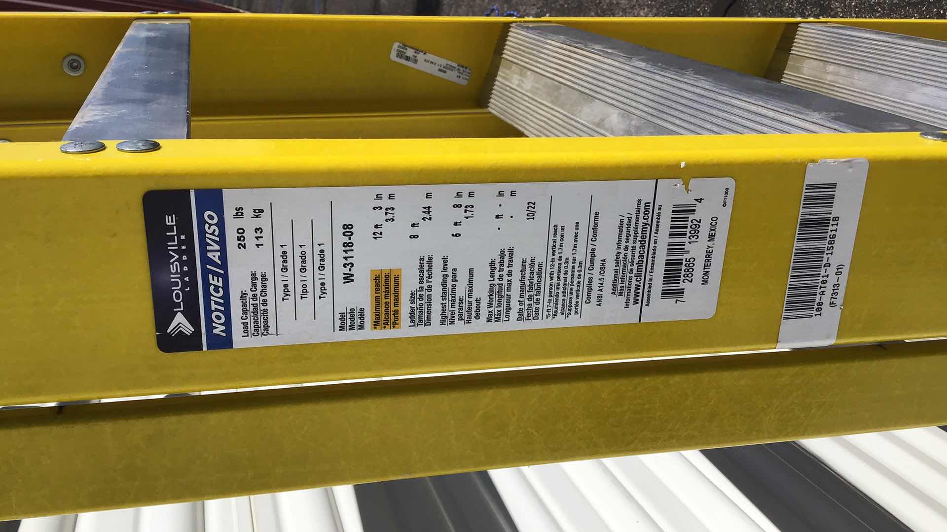 Photo 1 of LOUISVILLE 8’ FIBERGLASS STEPLADDER W-3118-08