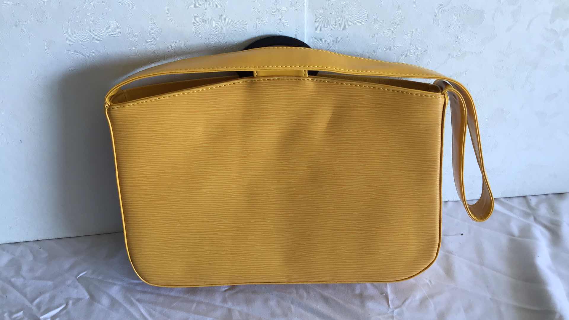 Photo 1 of FAUX LOUIS VUITTON LABEL TASSIRI YELLOW LEATHER HANDBAG-(NOT AUTHENTIC)