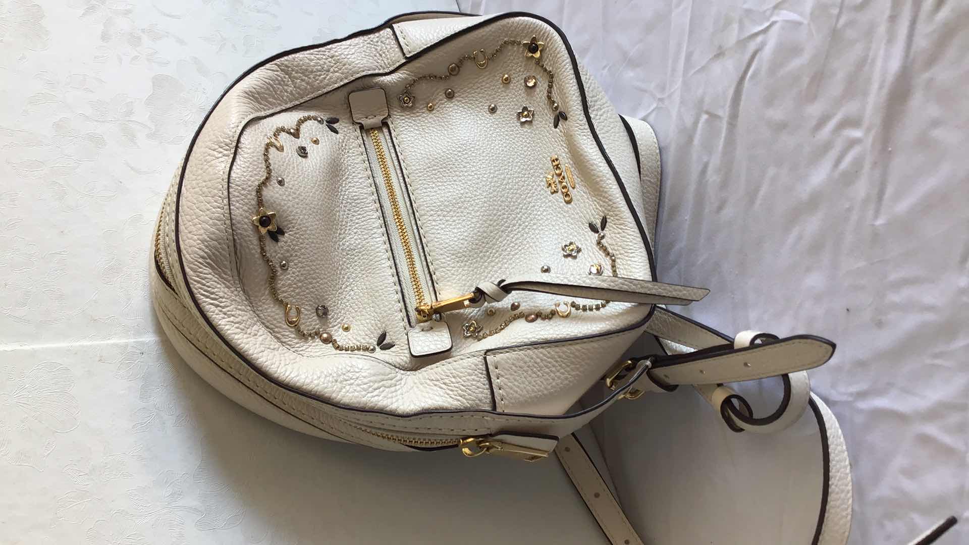Photo 1 of COACH LEATHER JEWELED BACKPACK L1861-F49125