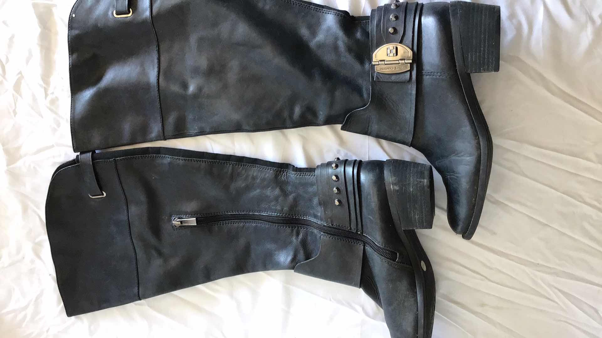 Photo 1 of VINCE CAMUTO WOMENS SIZE 8M LEATHER STUDDED BOOTS